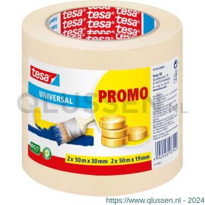 Tesa 55318 Masking Universal 50 m x 19 mm en 50 m x 30 mm 2 stuks promo 55318-00000-04