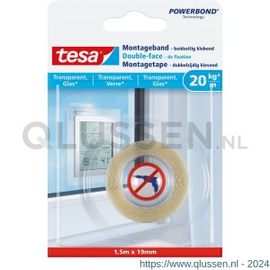 Tesa 77740 montagetape 1,5 m x 19 mm transparant 77740-00000-00