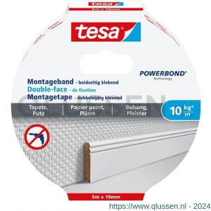 Tesa 77743 Powerbond montage tape gevoelige oppervlakken 5 m x 19 mm 77743-00000-00