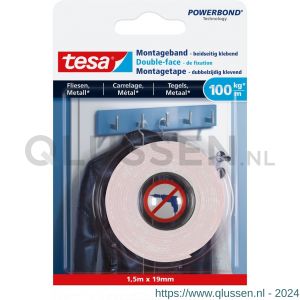 Tesa 77746 Powerbond montage tape tegels en metaal 1,5 m x 19 mm 77746-00000-00