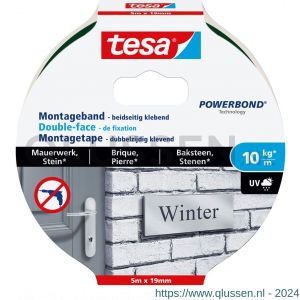 Tesa 77749 Powerbond montage bakstenen 5 m x 19 mm 77749-00000-00