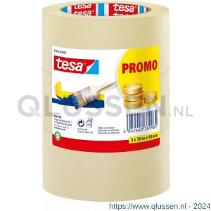 Tesa 55342 Economy afplaktape 50 m x 50 mm 3 rollen 55342-00000-00