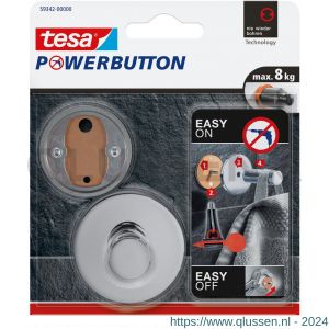 Tesa 59342 Powerbutton Premium haak chroom 59342-00000-00