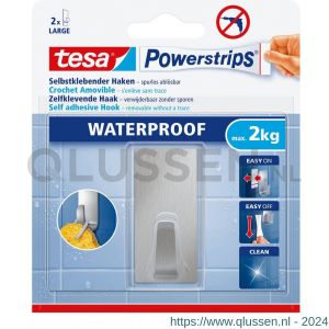 Tesa 59779 Powerstrips Waterproof large rechthoek metaal 59779-00000-00