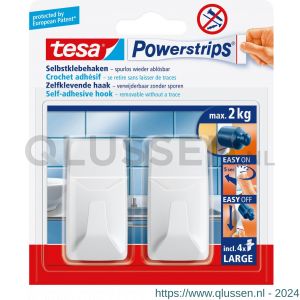 Tesa 58272 Powerstrips haak L rechthoekig wit 58272-00000-20