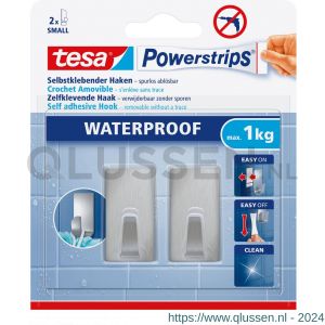 Tesa 59780 Powerstrips Waterproof haken S metaal rechthoekig 59780-00000-00