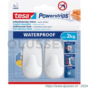 Tesa 59781 Powerstrips Waterproof haken L kunststof wit 59781-00000-00