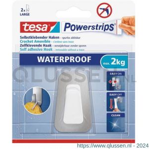 Tesa 59784 Powerstrips Waterproof haken L metaal-kunststof 59784-00000-00