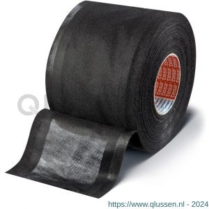 Tesa 51608 Tesaband 15 m x 25 mm zwart PET-vlies tape voor flexibiliteit en geluidsdemping 51608-00007-00