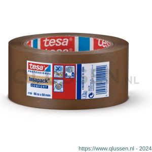 Tesa 4100 Tesapack 66 m x 50 mm transparant PP verpakkingstape 04100-00235-00