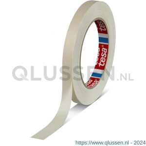 Tesa 4316 Tesakrepp 50 m x 12 mm chamois fijne crepepapieren maskeringstape voor lakspuiten tot 100 graden C 04316-00002-03