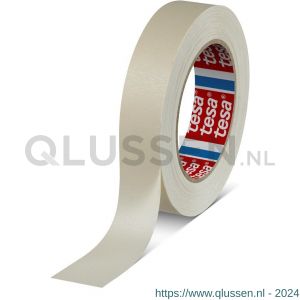 Tesa 4316 Tesakrepp 50 m x 25 mm chamois fijne crepepapieren maskeringstape voor lakspuiten tot 100 graden C 04316-00009-03