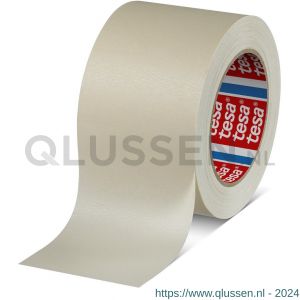 Tesa 4316 Tesakrepp 50 m x 75 mm chamois fijne crepepapieren maskeringstape voor lakspuiten tot 100 graden C 04316-00020-03