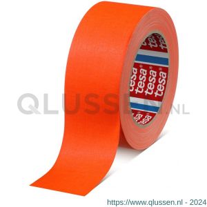 Tesa 4671 Tesaband 25 m x 50 mm fluor oranje acrylgecoate textieltape 04671-00067-10