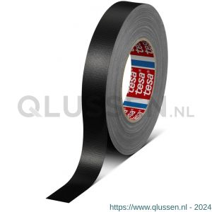 Tesa 4688 Tesaband 50 m x 25 mm zwart standaard polyethyleengecoate textieltape 04688-00005-00