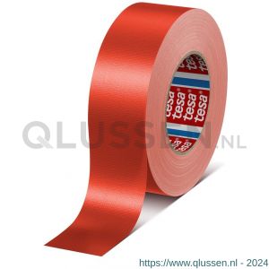 Tesa 4688 Tesaband 50 m x 50 mm rood standaard polyethyleengecoate textieltape 04688-00021-00