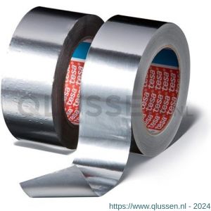 Tesa 50575 Tesaband 50 m x 50 mm aluminium zeer sterke aluminiumtape met en zonder voering 50575-00005-00