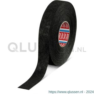 Tesa 51608 Tesaband 25 x m 19 mm zwart PET-vlies tape voor flexibiliteit en geluidsdemping 51608-00001-00