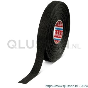 Tesa 51608 Tesaband 25 x m 15 mm zwart PET-vlies tape voor flexibiliteit en geluidsdemping 51608-00009-00