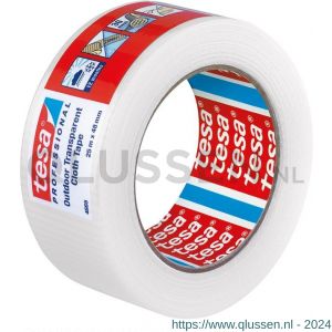 Tesa 4665 Tesaband 25 m x 48 mm transparante textieltape voor buiten 04665-00000-00