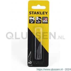 Stanley reserve hobbymesjes 10-401 set 3 stuks op kaart 0-11-411
