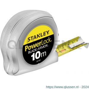Stanley rolbandmaat Powerlock Blade Armor 10 m op kaart 0-33-532