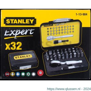 Stanley bitset Expert Pro 1/4 inch ratelsleutel 32 delig 1-13-904