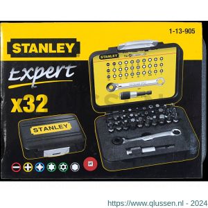 Stanley bitset Expert Pro 1/4 inch ringsteeksleutel 32 delig 1-13-905