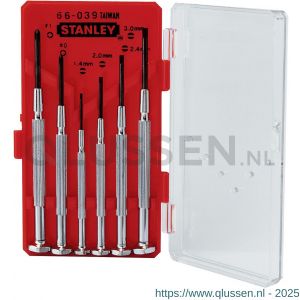 Stanley horlogemakerschroevedraaierset 6 delig 1-66-039