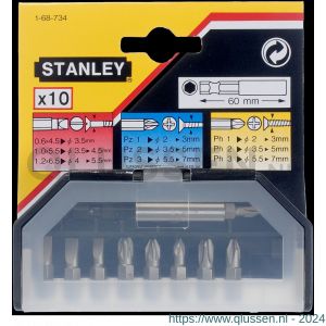 Stanley assortiment bits 10 delig 1-68-734