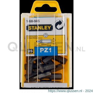 Stanley 1/4 inch schroefbit Pozidriv nummer 1 25 mm 1-68-945