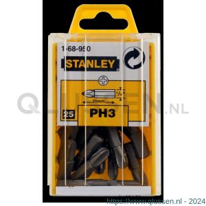 Stanley 1/4 inch schroefbit Phillips nummer 3 25 mm 1-68-950