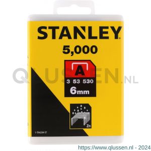 Stanley nieten 6 mm type A 5000 stuks 1-TRA204-5T