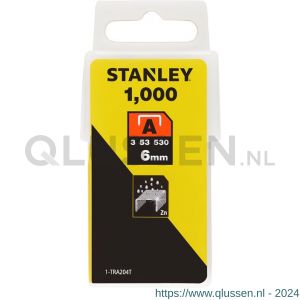 Stanley nieten 6 mm type A 1000 stuks 1-TRA204T