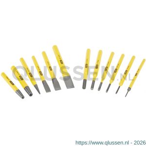 Stanley koudbeitel- en drevel set 12 delig 4-18-299