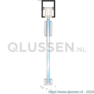 Henderson EM/G Evolve Magnetic schuifdeurbeslag Evolve garnituur enkele glasdeur 2100 mm 100 kg E20.00310