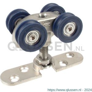 Henderson 51/120/SS schuifdeurbeslag Soltaire 120 hangrol met zadel RVS 120 kg voor rail 120 C21.00030