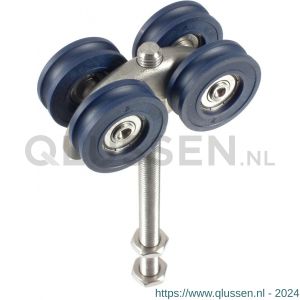 Henderson 56/250/SS schuifdeurbeslag Soltaire 250 hangrol met draadeind RVS voor rail 250 C21.00430