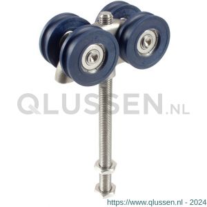 Henderson 56X/250/SS schuifdeurbeslag Soltaire 250 hangrol met verlengd draadeind RVS voor rail 250 C21.00440