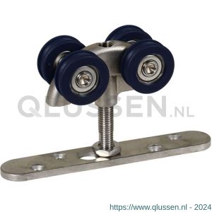 Henderson 57/180/SS schuifdeurbeslag Soltaire 180 hangrol met vlakke plaat RVS 180 kg voor rail 180 C21.00250