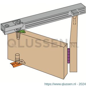 Henderson vouwdeurbeslag Bi-fold B20/4 verpakte set 2135 mm B08.04155