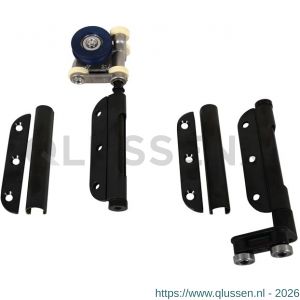 Henderson SF2RB vouwdeurbeslag Securefold eindhangrol set rechts zwart 100 kg C52.00120