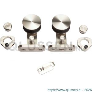 Henderson SN120T schuifdeurbeslag Sienna hout RVS deurpakket 120 kg zonder rail C17.00100