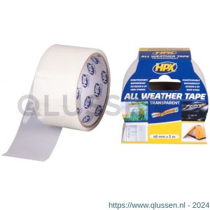 HPX All Weather Tape reparatietape water- en weerbestendig transparant 48 mm x 5 m AT4805