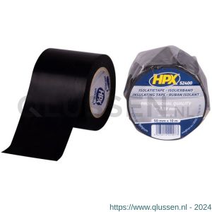 HPX PVC isolatietape zwart 50 mm x 10 m BI5010