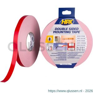 HPX spiegel bevestigingstape wit 19 mm x 25 m DS1925