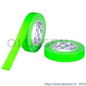 HPX Gaffer textiel montage tape fluo groen 25 mm x 25 m FG2525