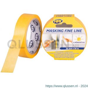 HPX Masking 4400 Fine Line afplaktape oranje 25 mm x 25 m FP2525