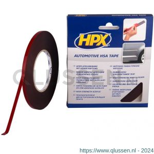 HPX dubbelzijdige HSA montage bevestigingstape antraciet 6 mm x 10 m HSA002