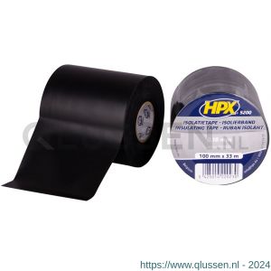 HPX PVC isolatietape zwart 100 mm x 33 m IB10033